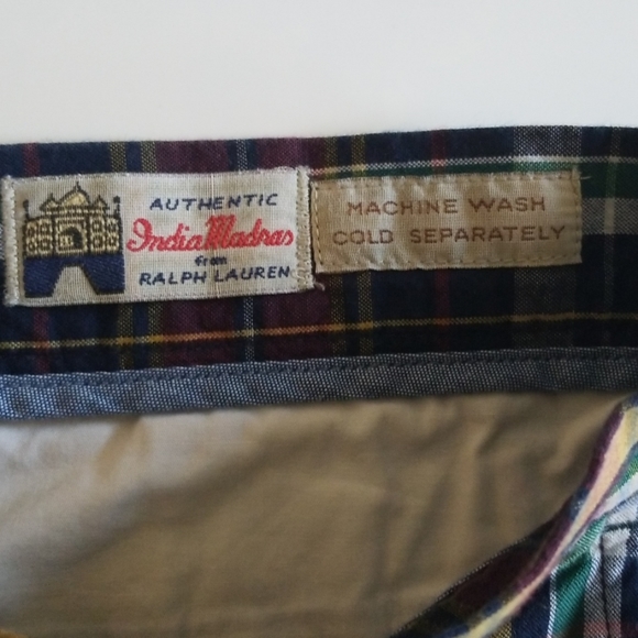 Men's Polo Madras Shorts - Picture 4 of 6